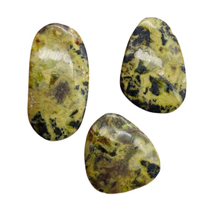 Turquoise Faustite Freeform Beads| 36x26 to 28x25mm| Chartreuse, Black| 3 Beads|