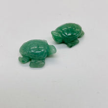 Load image into Gallery viewer, Majestic One Carved Aventurine Sea Turtle Animal Beads | 21.5x19x7.5mm | Green

