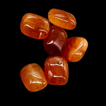 Load image into Gallery viewer, Luscious! Six Natural Carnelian Agate Focal Beads 8943
