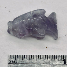 Load image into Gallery viewer, Amethyst Fish Koi Carp Bead Figurine Worry Stone | 23x12x8mm | Purple
