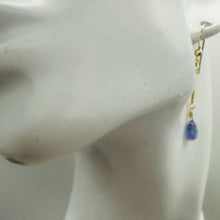 Load image into Gallery viewer, Tanzanite 14K Gold Filled Dangle Wire Wrap Earrings | Lavender | 1 Inch Long |
