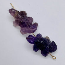 Load image into Gallery viewer, Natural Amethyst Crocodile Alligator Lizard Animal Beads | 27x15x7mm | Purple
