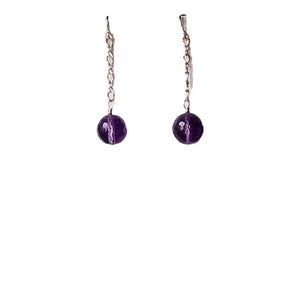 Unique Amethyst and 14Kgf Stiletto Earrings 5703