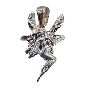 Fairy Sprite Sterling Silver Charm | 1" Long | Silver | 1 Pendant |