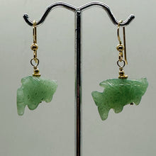 Load image into Gallery viewer, Aventurine Koi Fish 14kgf Yellow Gold Earrings | Semi Precious Stone Jewelry |
