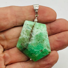 Load image into Gallery viewer, Chrysoprase Carved Sterling Silver Drop Pendant | 2" Long | Green |
