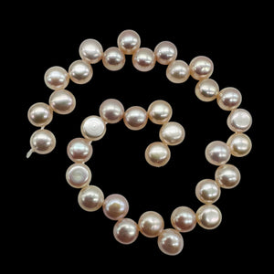 Top Drilled Button 7-7.25x4mm Lavender Pink FW Pearl 8" Strand 4761