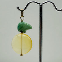 Load image into Gallery viewer, Gemmy Peruvian Opal w/Variscite 14K Gold Filled Pendant|Clear Green|1 3/4&quot; Long|
