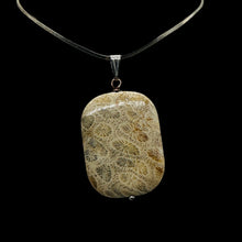 Load image into Gallery viewer, Coral Fossilized with Flower-Like Inclusions Sterling Silver Pendant | 2&quot; Long |
