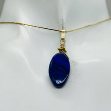 Load image into Gallery viewer, Royal AAA Lapis Lazuli 14K Gold Filled Wire Wrap Pendant! | 1 1/4&quot; Long |
