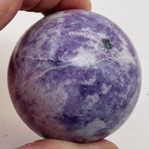 Lepidolite 209g Round Collector's Sphere | 2" | Purple White | 1 Sphere |