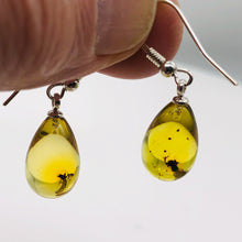 Load image into Gallery viewer, Amber Ovaloid Sterling Silver Earrings | 1 1/4&quot; Long | Yellow | 1 Pair |
