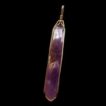 Load image into Gallery viewer, Ametrine 14K Gold Wire Wrap Rectangle Point | 3&quot; Long | Purple Gold | 1 Pendant|
