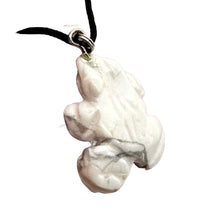 Load image into Gallery viewer, Howlite Stone Frog Pendant Necklace | 1 1/4&quot; Long | White | 1 Pendant |
