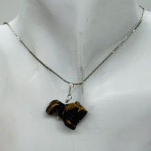 Load image into Gallery viewer, Lion Tigers Eye Pendant Necklace | Semi Precious Stone Jewelry | Sterling Silver
