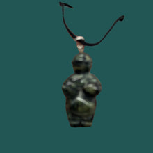 Load image into Gallery viewer, Kambaba Stone Goddess Pendant Necklace | 3/4&#39; Long | Green, Black | 1 Pendant |
