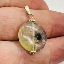 Load image into Gallery viewer, Gemmy Dendritic Peruvian Opal 14K Gold Filled Pendant | Clear Black|1 1/4&quot; Long|
