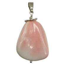 Load image into Gallery viewer, Queen Conch Shell Pendant Creamy Pink White Pear Shape 2" Caribbean
