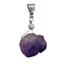 Load image into Gallery viewer, Amethyst Natural Crystal Sterling Silver Pendant | 1 1/2&quot; Long | Purple |
