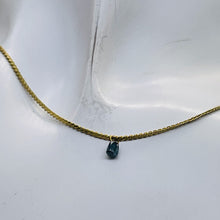 Load image into Gallery viewer, Diamond 14K .33ct Briolette Pendant| 4x3x2mm | Blue | 1 Pendant Bead
