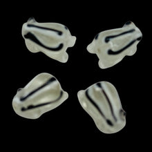 Load image into Gallery viewer, Frog Lampwork Glass Jumping Frogs Beads | 17x12x9mm | Celar Black | 4 Beads
