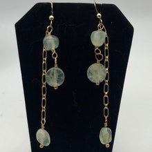 Load image into Gallery viewer, Dazzling Minty Green Natural Prehnite and 14Kgf Earrings
