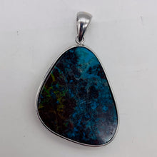 Load image into Gallery viewer, Chrysocolla Sterling Silver Oval Pendant | 2&quot; Long | Blue, Green | 1 Pendant |
