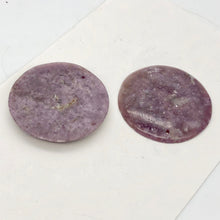 Load image into Gallery viewer, Rare 1 Vivid Purple Lepidolite Coin Focal Bead for Jewelry Making | 46x6mm |
