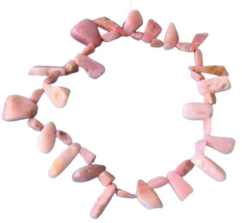 405cts Pink Peruvian Opal Briolette Bead Strand 110460H