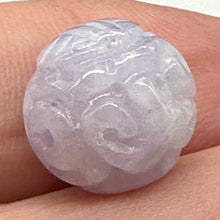 Load image into Gallery viewer, Jade AAA Carved Round Bead | 12mm | Lavender | 1 Bead

