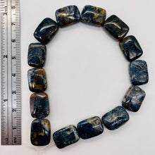 Load image into Gallery viewer, Pietersite Bead Rectangle | 15x10x4mm | Deep Blue Black | 2 Beads |
