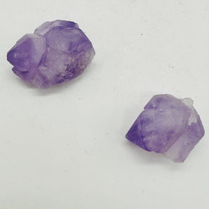 Amethyst Natural Crystals Parcel | 29x27x15 and 27x23x15m | Purple | 2 Beads |