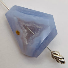 Load image into Gallery viewer, Druzy Blue Chalcedony Designer Pendant Bead | 37cts | 26x22x9mm |
