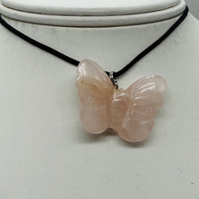 Load image into Gallery viewer, Rose Quartz Stone Butterfly Pendant | 1&quot; Long | Pink | 1 Pendant Necklace |
