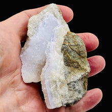 Load image into Gallery viewer, Chalcedony 176g Natural | 4x2x1&quot; | White Blue Gray | 1 Specimen |
