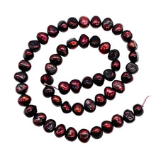 Load image into Gallery viewer, 12 Smoldering Burgundy Freshwater Pearls 8318
