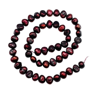 12 Smoldering Burgundy Freshwater Pearls 8318