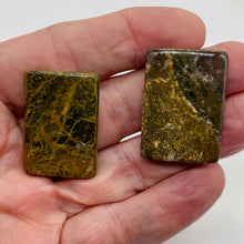 Load image into Gallery viewer, Wild Red Devil Jasper Rectangle Pendant Bead Pair | 38x25x6mm | 2 Beads |
