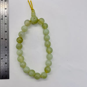 Serpentine 7" Strung Strand Round Beads | 8mm | Green | 21 Beads |