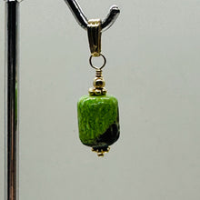 Load image into Gallery viewer, Gaspeite AAA 14K Gold Filled Pendant | 3/4&quot; Long | Green, Brown |
