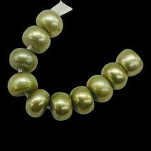 Load image into Gallery viewer, Dubai Pistachio Fresh Water Pearl Parcel | 7x5mm | Green } 10 Pearls |
