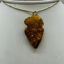 Load image into Gallery viewer, Sandstone Carved Arrowhead Pendant | 1 3/4&quot; Long | Red, Tan | 1 Pendant |
