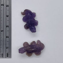 Load image into Gallery viewer, Natural Amethyst Crocodile Alligator Lizard Animal Beads | 27x15x7mm | Purple
