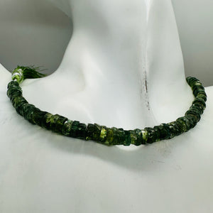 Tsavorite Garnet 6x2mm Faceted Rondelle Bead Strand | 1" Long | Green| 80 Beads|