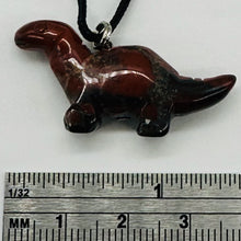 Load image into Gallery viewer, Brecciated Jasper Diplodocus Dinosaur Pendant | 3/4&quot; Long | Red |
