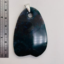Load image into Gallery viewer, Hand Carved Bloodstone Jasper Sterling Silver Pendant | 2 1/4&quot; Long | 1 Pendant |
