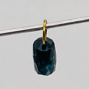 Diamond 14K .33ct Briolette Pendant| 4x3x2mm | Blue | 1 Pendant Bead