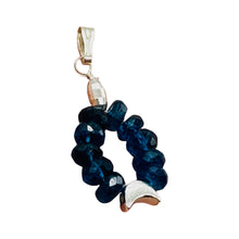 Load image into Gallery viewer, Dazzle Blue Apatite Moon Goddess 14K Gold Filled Pendant | 1" Long |
