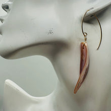 Load image into Gallery viewer, Designer Pink Mussel Shell 14K Gold Filled Earrings | 2 1/2&quot; Long |
