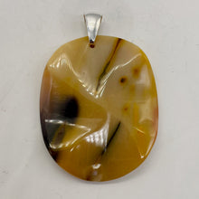 Load image into Gallery viewer, Mustard Mookaite Oval Sterling Silver Pendant | 50mm | Beige Brown |

